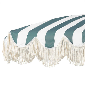Mariner 6.5 ft. Classic Cottage Fringe Tassel Market Beach Umbrella